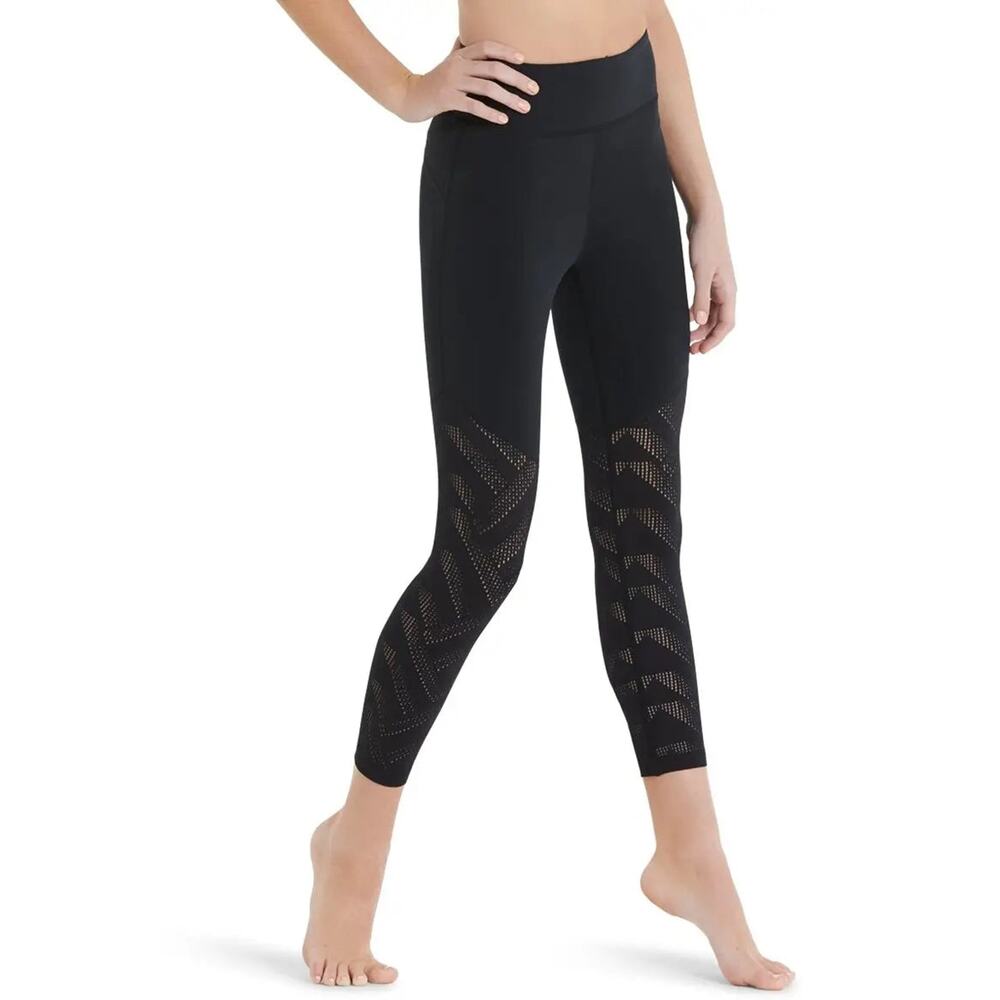 New Dance Leggings by Balera CF11335-FlexTech Knit Black Large Adult